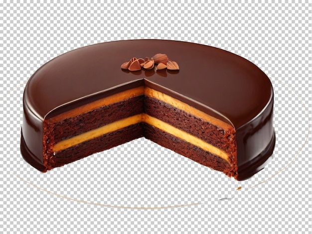 PSD psd sacher torte png en un fondo transparente