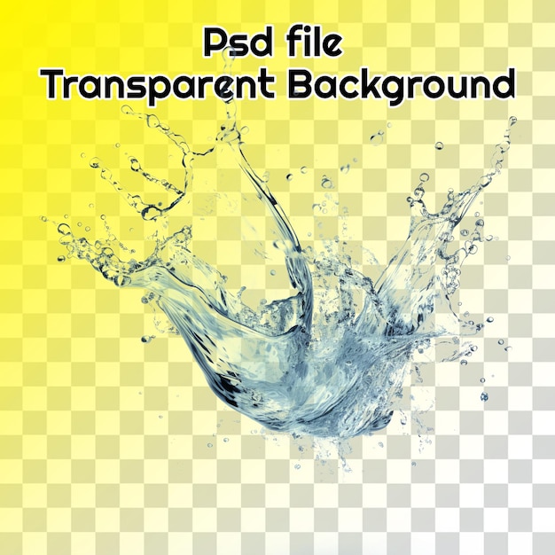Psd salpicos de água isolado fundo transparente