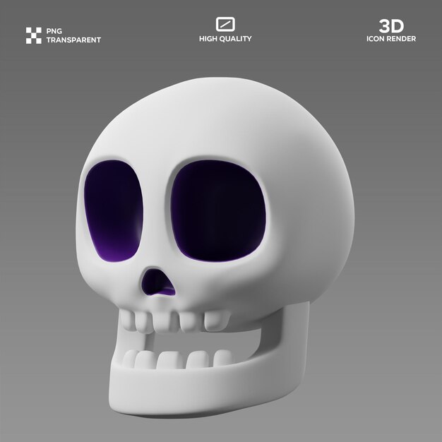 PSD-Schädel 3D-Illustration