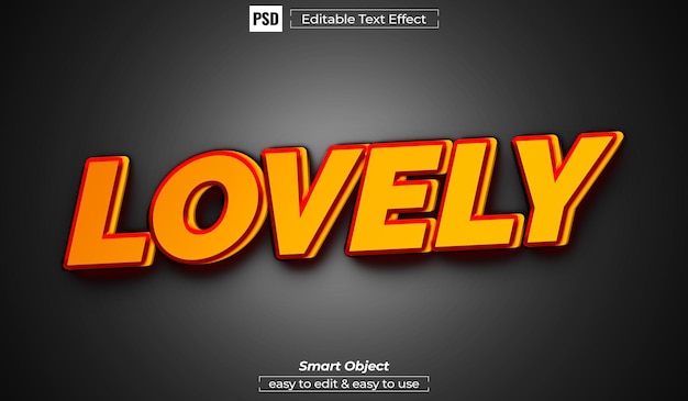 Psd schöner Textstileffekt 3D