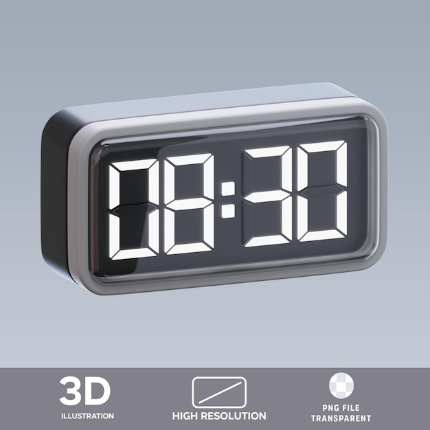 PSD-Schreibtischuhr 3D-Illustration