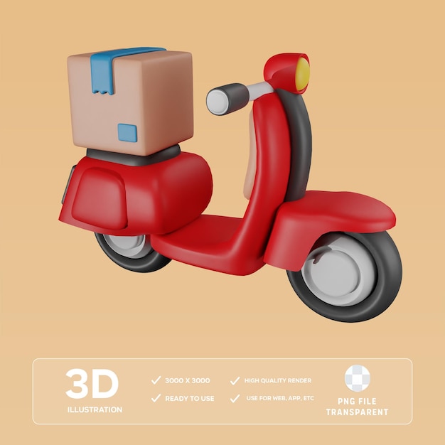 PSD-Scooter 3D-Illustration