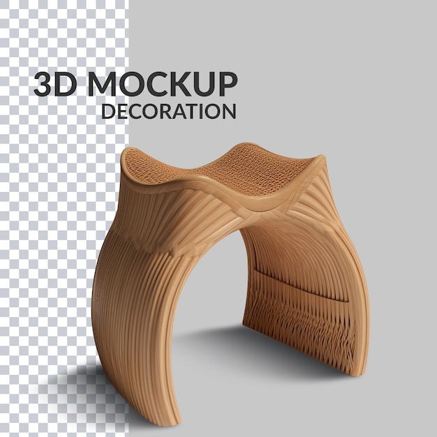 PSD Sedia 3D con sfondo trasparente