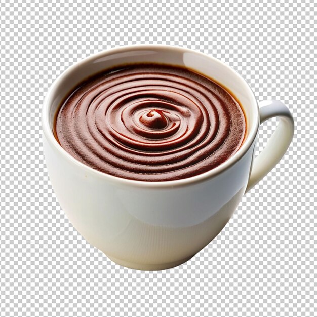 Psd de una seductora onda de cacao una imagen tentadora que se agita en un fondo transparente