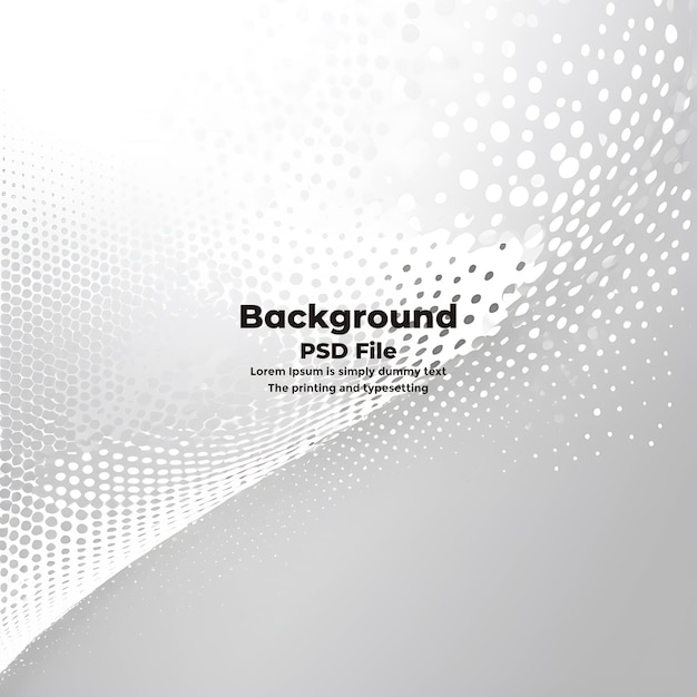 PSD Semitono branco fundo cinzento Pontos tecnologia de textura de fundo branco abstrato