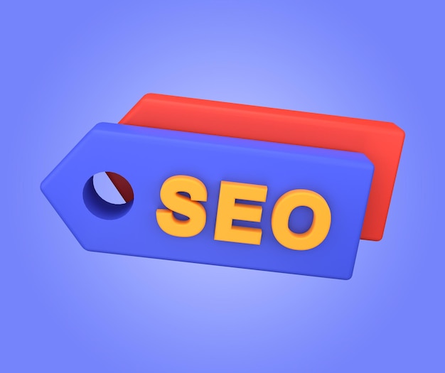 PSD seo etiquetas icono 3d