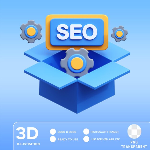 PSD psd-seo-werkzeuge 3d-illustration