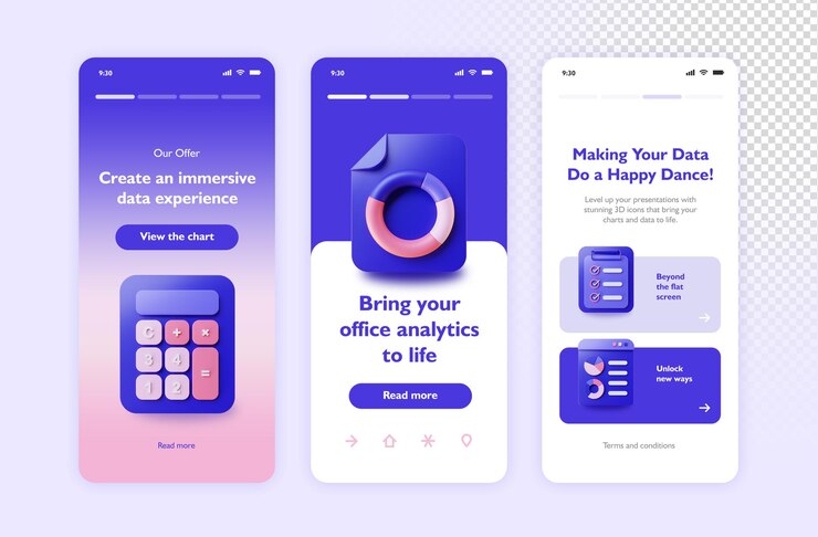 PSD psd set post reel template com 3d gráficos de negócios calculador de clipboard ícones