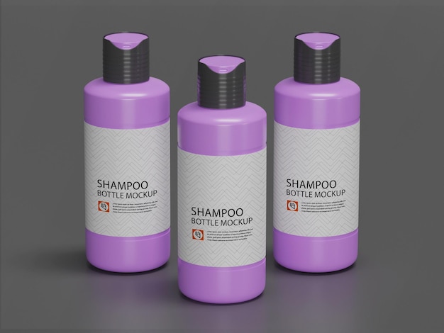 Psd shampoo-flaschen-mockup