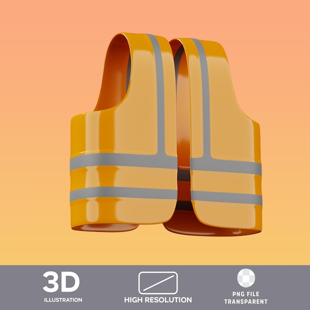 PSD-Sicherheitsweste 3D-Abbildung