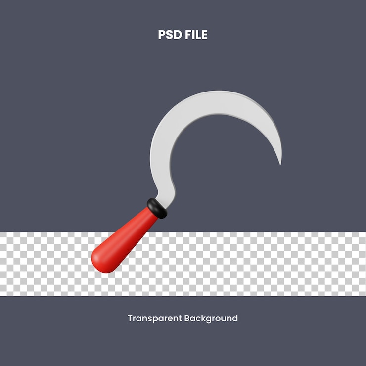 PSD psd-sickle 3d-ikonen-illustration