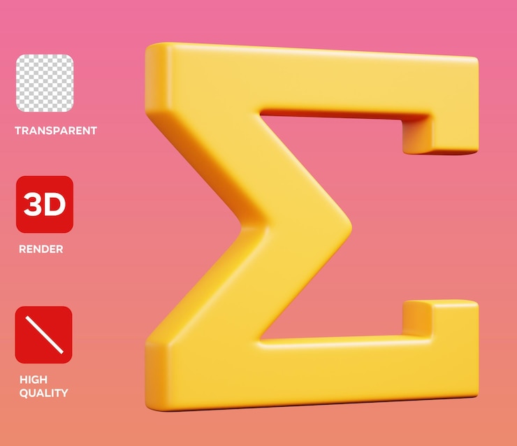 PSD psd sigma 3d icon render
