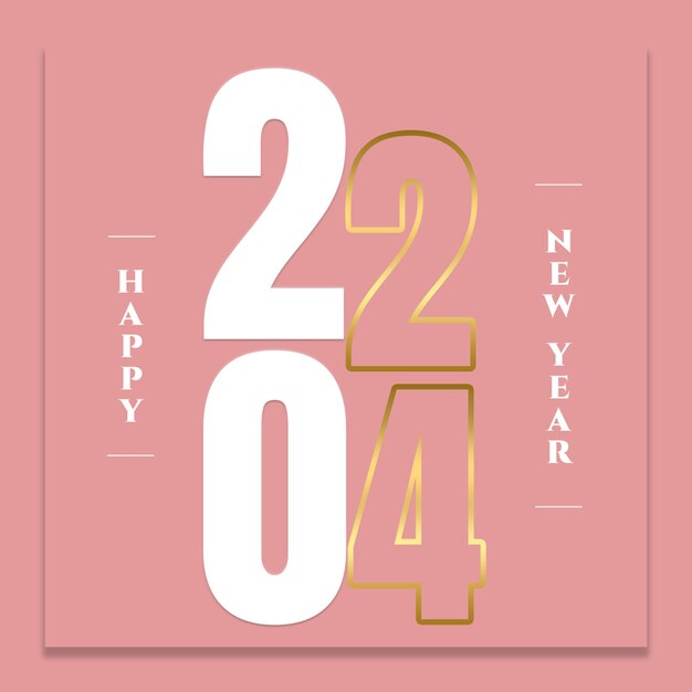 PSD psd simple 2024 feliz año nuevo