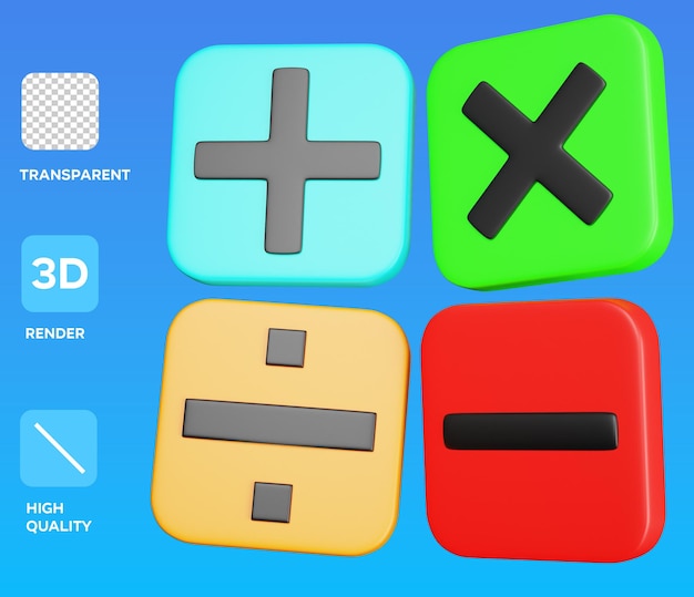PSD Simple Formula 3D icon render