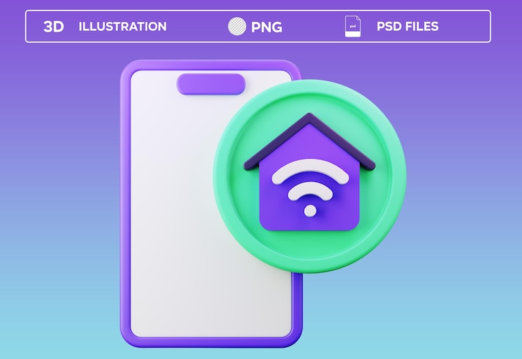 PSD psd smart home 3d icon