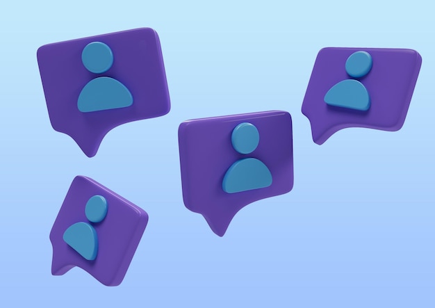 psd social media isolieren nachrichtensymbol