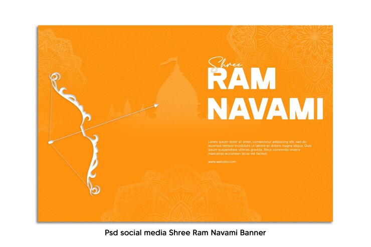 PSD psd social media shree ram navami banner