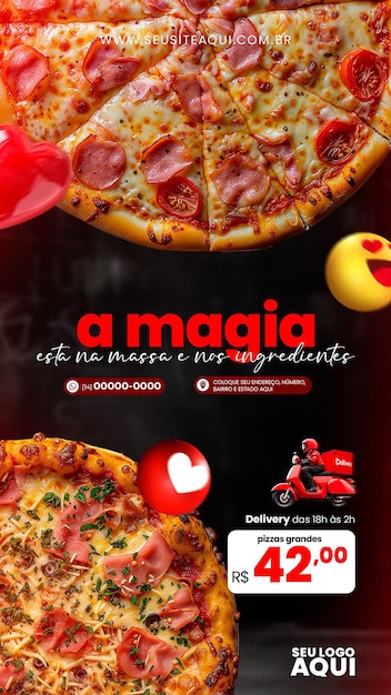 Psd social-media-story-pizzeria