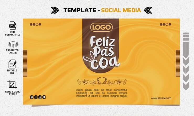 PSD psd social media de temas para pascoa vendas e promocao divulgacao