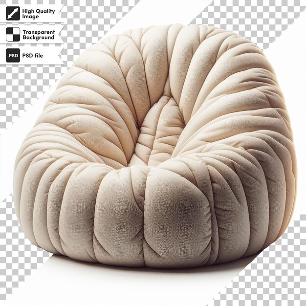 PSD-Sofa Bean Bag Stuhl auf durchsichtigem Hintergrund mit bearbeitbarer Maskenschicht