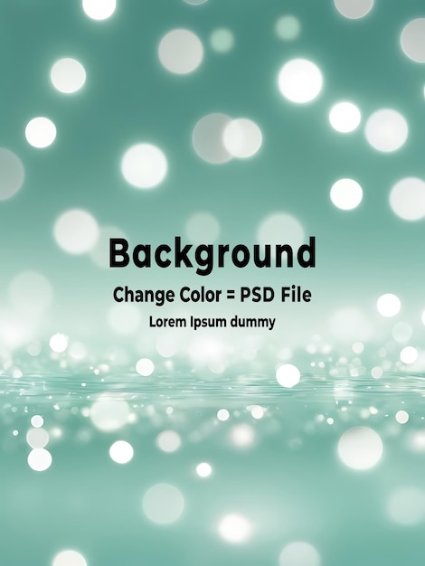 PSD Soft abstract blue background with bokeh light pattern texture design and copy space AI