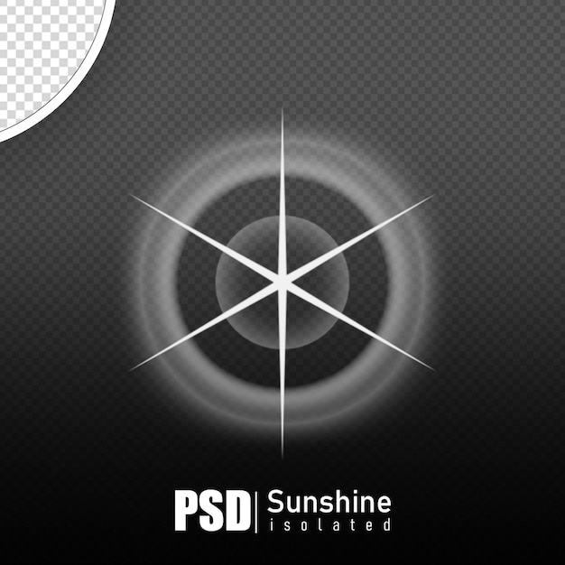 PSD sol aislado 3D hacer realista sin fondo