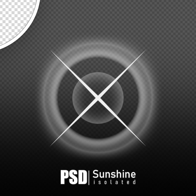 PSD sol aislado 3D hacer realista sin fondo