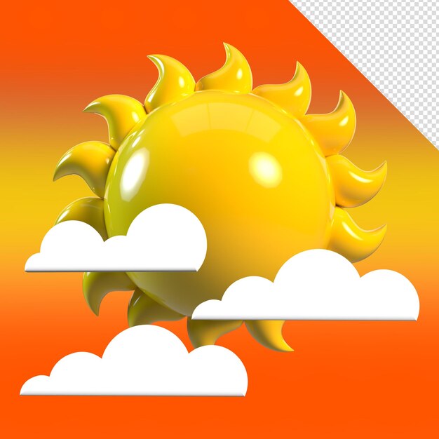 PSD psd sol céu de verão 3d