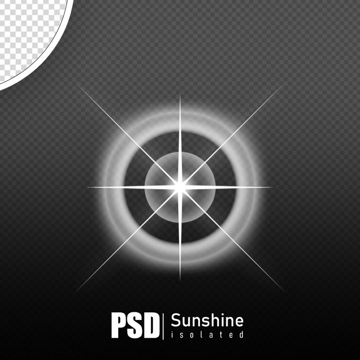 PSD psd soleil isolé 3d rendre réaliste sans fond