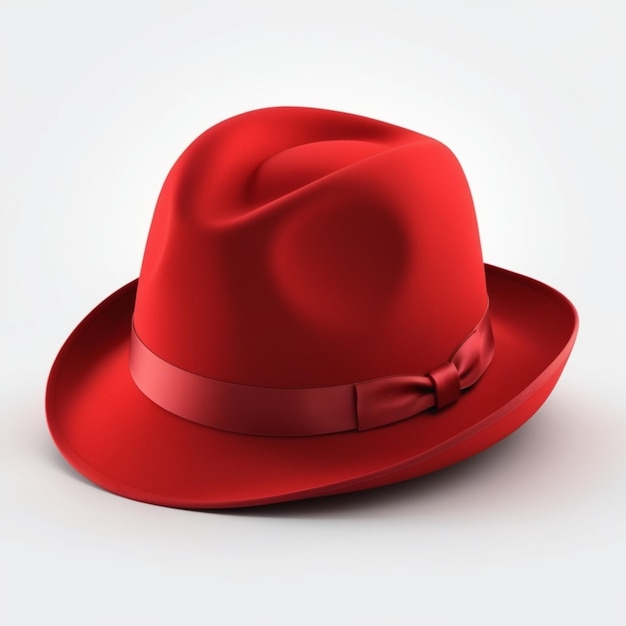 PSD psd de sombrero rojo sobre un fondo blanco