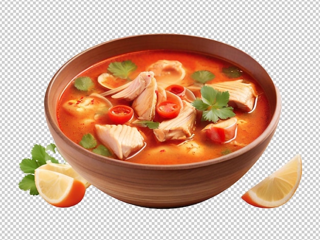 PSD psd soupe tom yum png sur un fond transparent