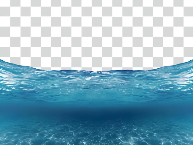 Psd sous l'eau sur un fond transparent