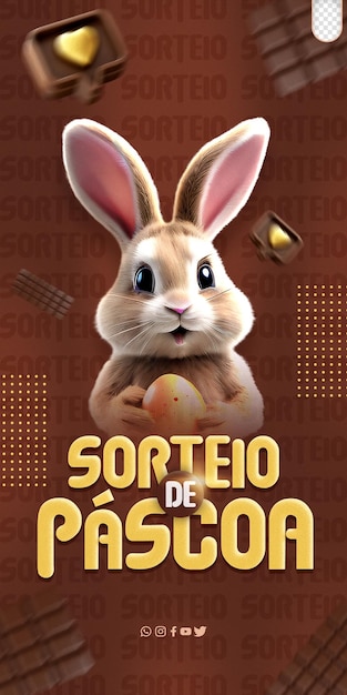 PSD psd soziale medien glückliche ostern werbeveranstaltung feliz pascoa in brasilien