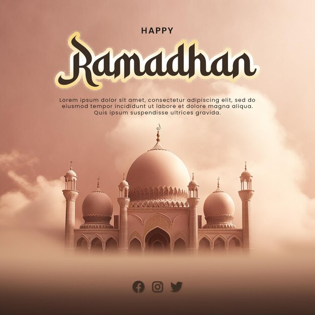 Psd soziale medien ramadhan integram post vorlage
