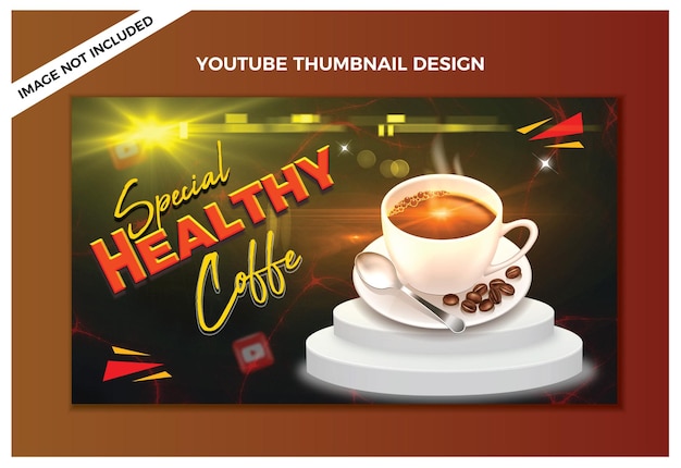 PSD psd special coffee youtube-thumbnail-banner oder web-banner-vorlage