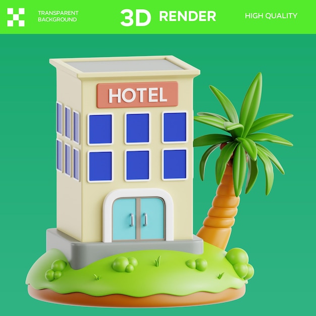 PSD Staycation 3D-Illustration