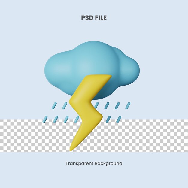 PSD psd-storm 3d-ikonen-illustration