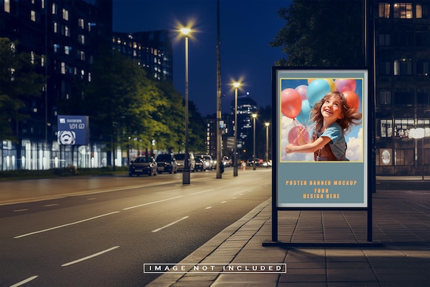 PSD psd street poster banner-mockup