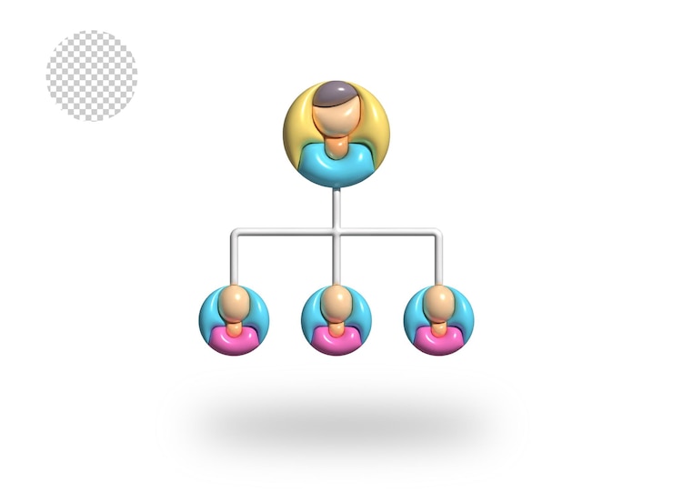 PSD psd structure transparent comic bubble icon 3d render illustration