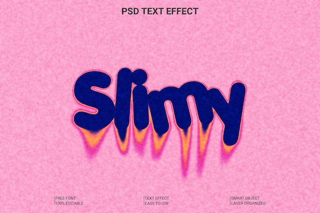 PSD psd de style d'effet de texte flou