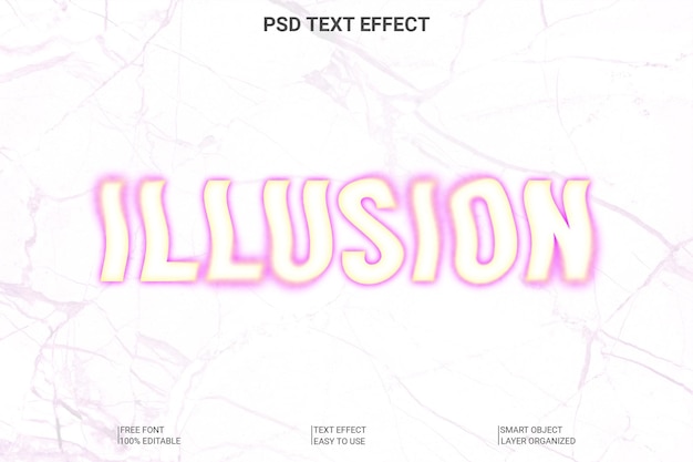 PSD psd de style d'effet de texte flou