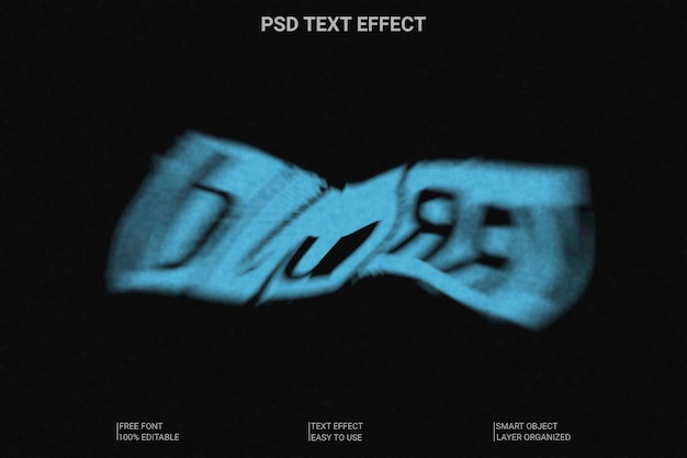 PSD psd de style d'effet de texte flou