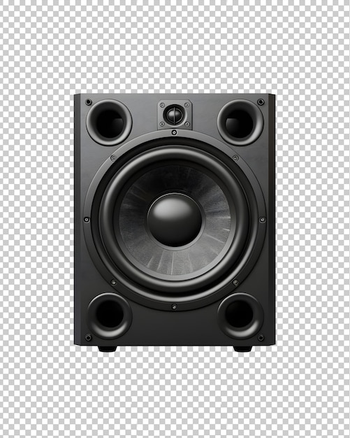 Psd subwoofer aislado sobre fondo transparente