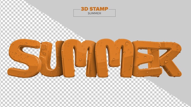 PSD psd summer 3d renderizado em fundo transparente
