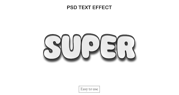 PSD-Super-bearbeitbare Texteffektvorlage.