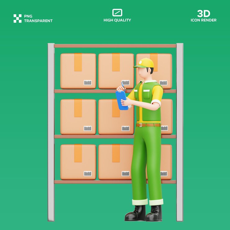 PSD psd supply chain coordination 3d illustration