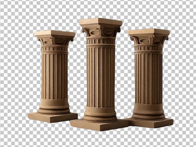 PSD psd d'un support de pilier en béton brun colonne