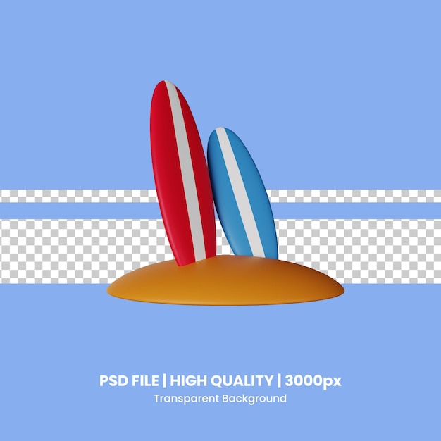 PSD psd surf 3d-ikonen-illustration
