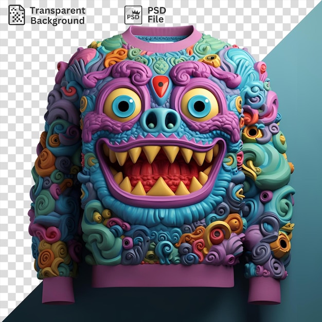 PSD psd-sweatshirt mit einem monster-design darauf