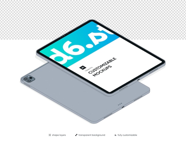 PSD Tablet customizable mockup with editable background